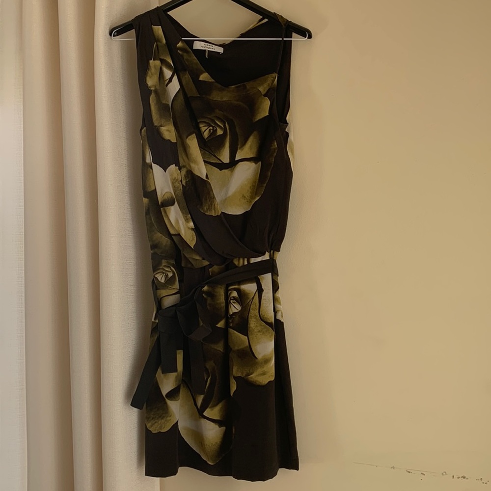 Robert Rodriguez Silk Drape One Shoulder Dress